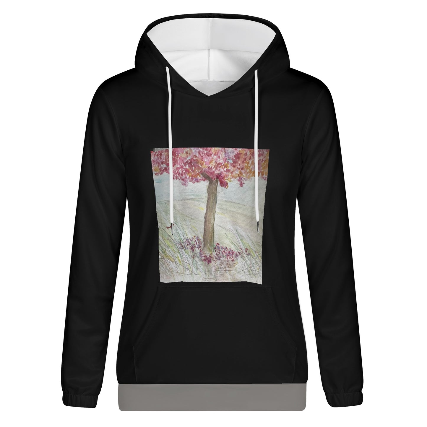 Womens Pretty Pink Tree Hoodie Sweatshirt