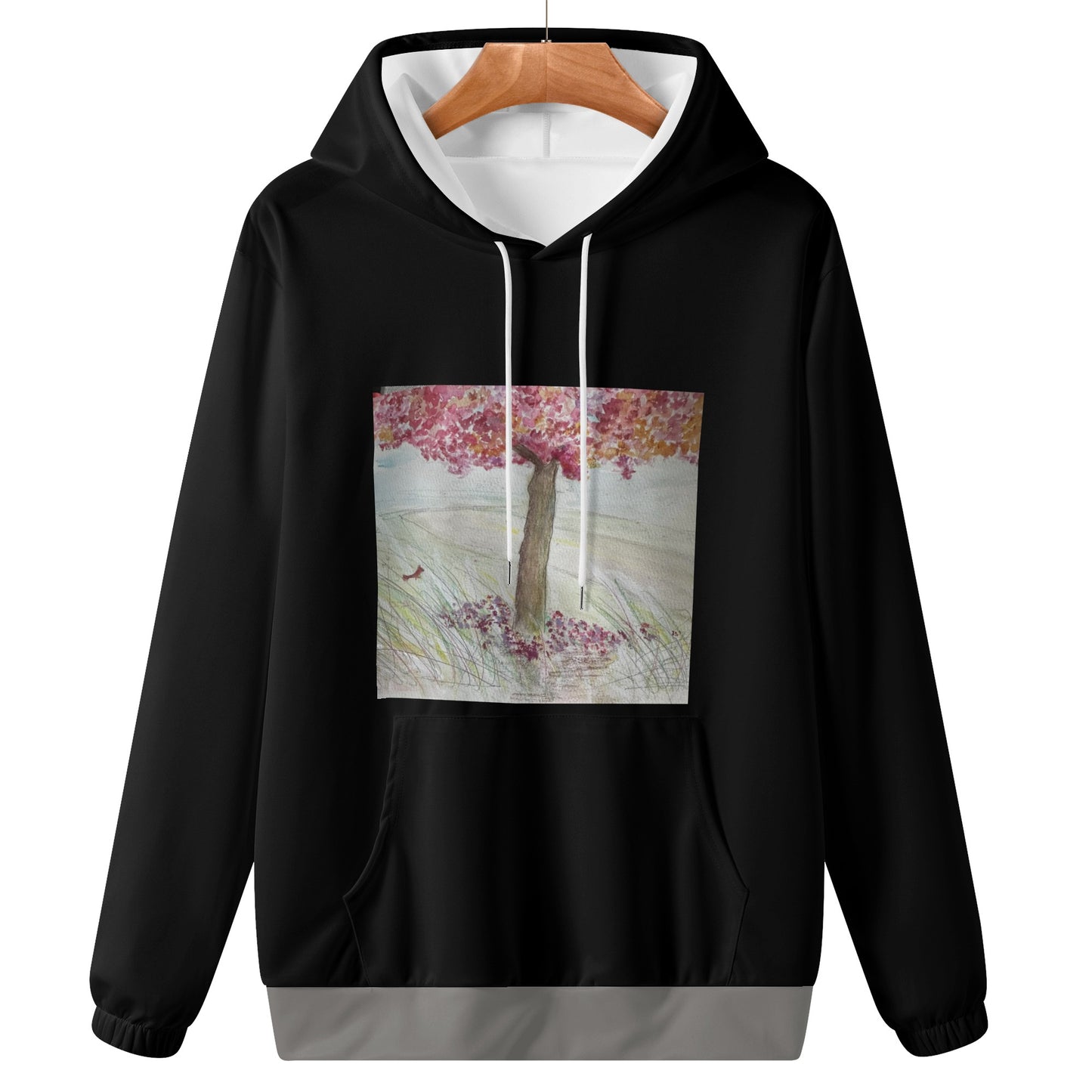 Womens Pretty Pink Tree Hoodie Sweatshirt