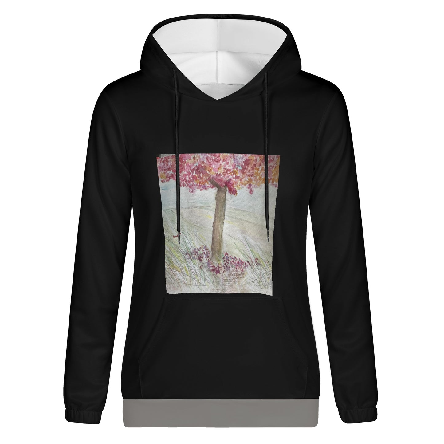 Womens Pretty Pink Tree Hoodie Sweatshirt