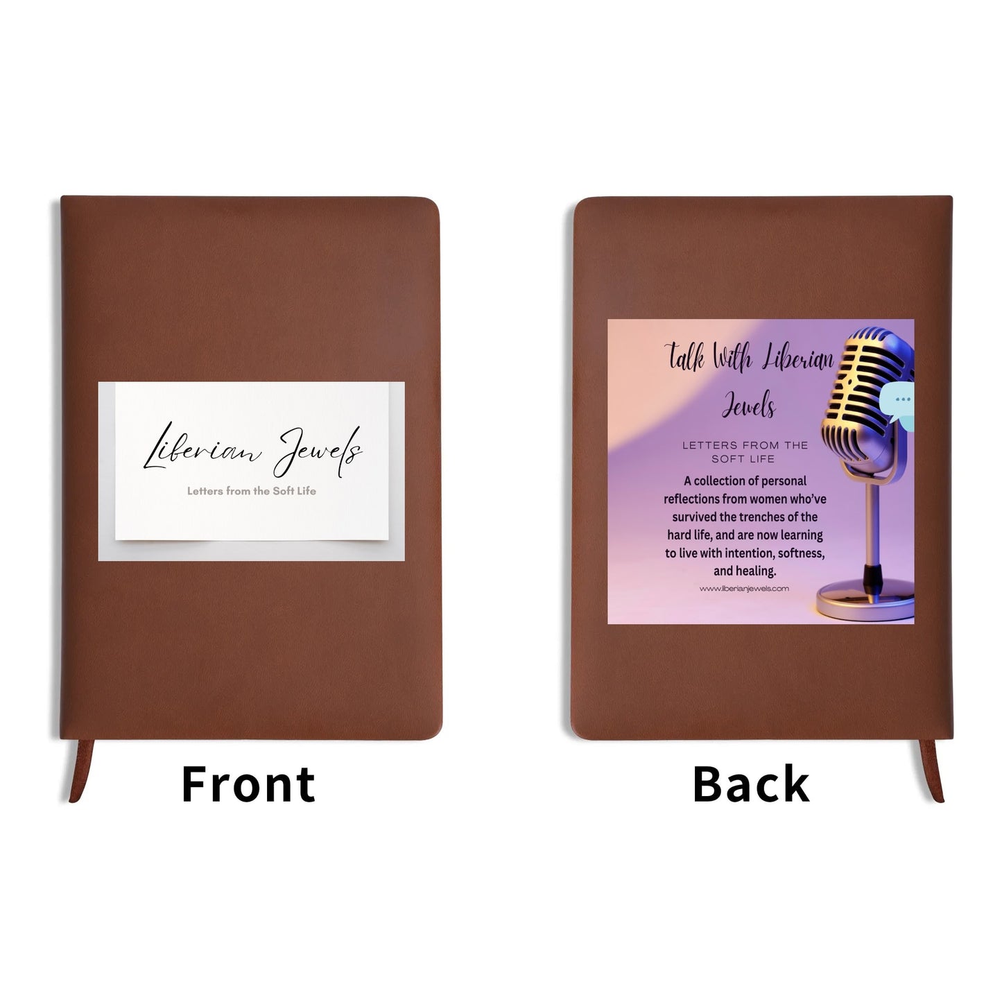 Custom 2 Sides Print PU Black and Brown Notebook