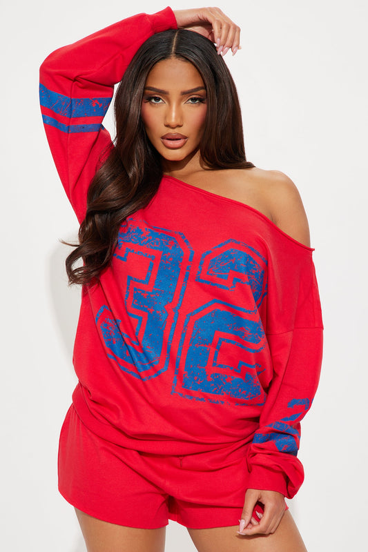 Number 32 Off Shoulder Short Set
