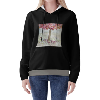 Womens Pretty Pink Tree Hoodie Sweatshirt